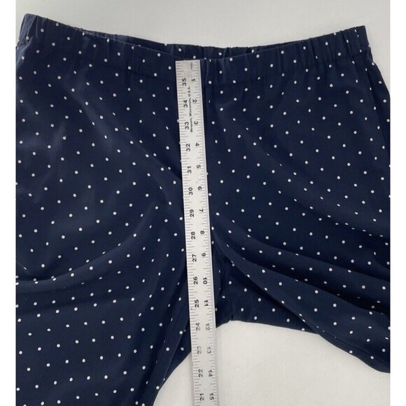 J. Jill Women’s Navy Blue Polka Dot‎ Lightweight Pul On Pants Size Small Preppy - Picture 10 of 10